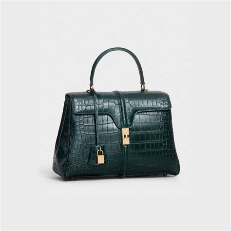 celine boston bag crocodile|celine green purses.